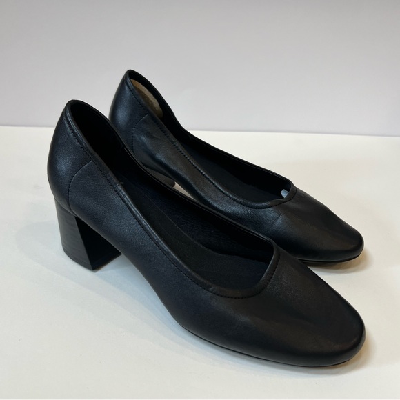 Com and Sens Ballerina Toe with Block Heel Black Shoes Size 9.5 - Picture 5 of 10
